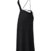 Zanab Black Thigh Slit Maxi Dress Zanab Black Thigh Slit Maxi Dress