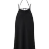 Zanab Black Thigh Slit Maxi Dress Zanab Black Thigh Slit Maxi Dress