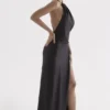 Zanab Black Thigh Slit Maxi Dress Zanab Black Thigh Slit Maxi Dress