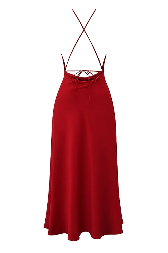 Zanab Red Rose Thigh Slit Maxi Dress Zanab Red Rose Thigh Slit Maxi Dress