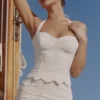 Zizi White Halter Neck Broderie Anglaise Corset Top Zizi White Halter Neck Broderie Anglaise Corset Top