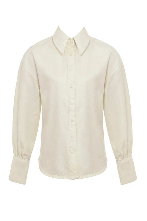 Zuri Ivory Denim Shirt Zuri Ivory Denim Shirt