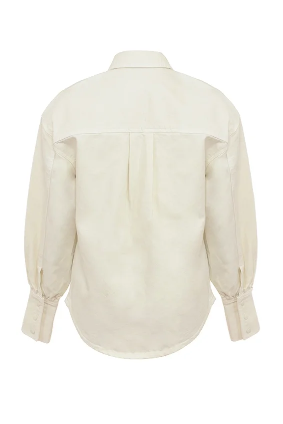 Zuri Ivory Denim Shirt Zuri Ivory Denim Shirt
