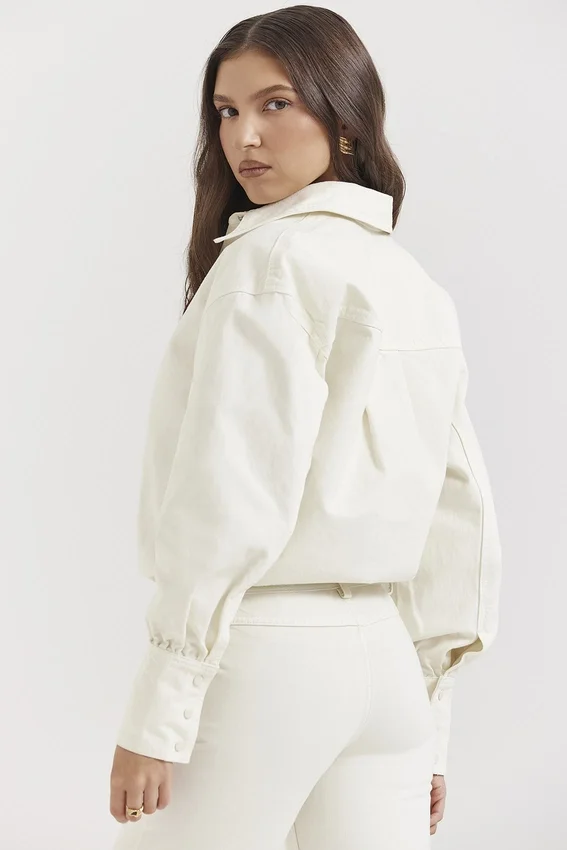 Zuri Ivory Denim Shirt Zuri Ivory Denim Shirt