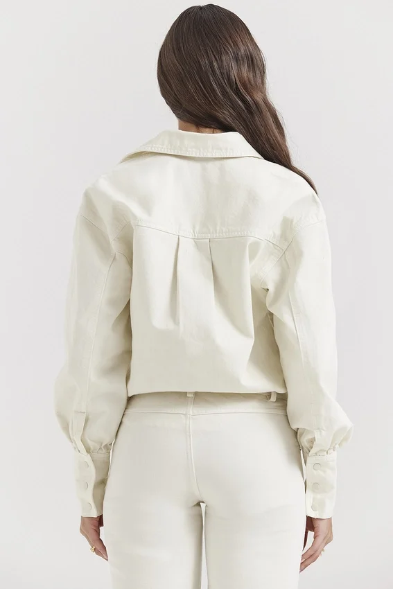 Zuri Ivory Denim Shirt Zuri Ivory Denim Shirt